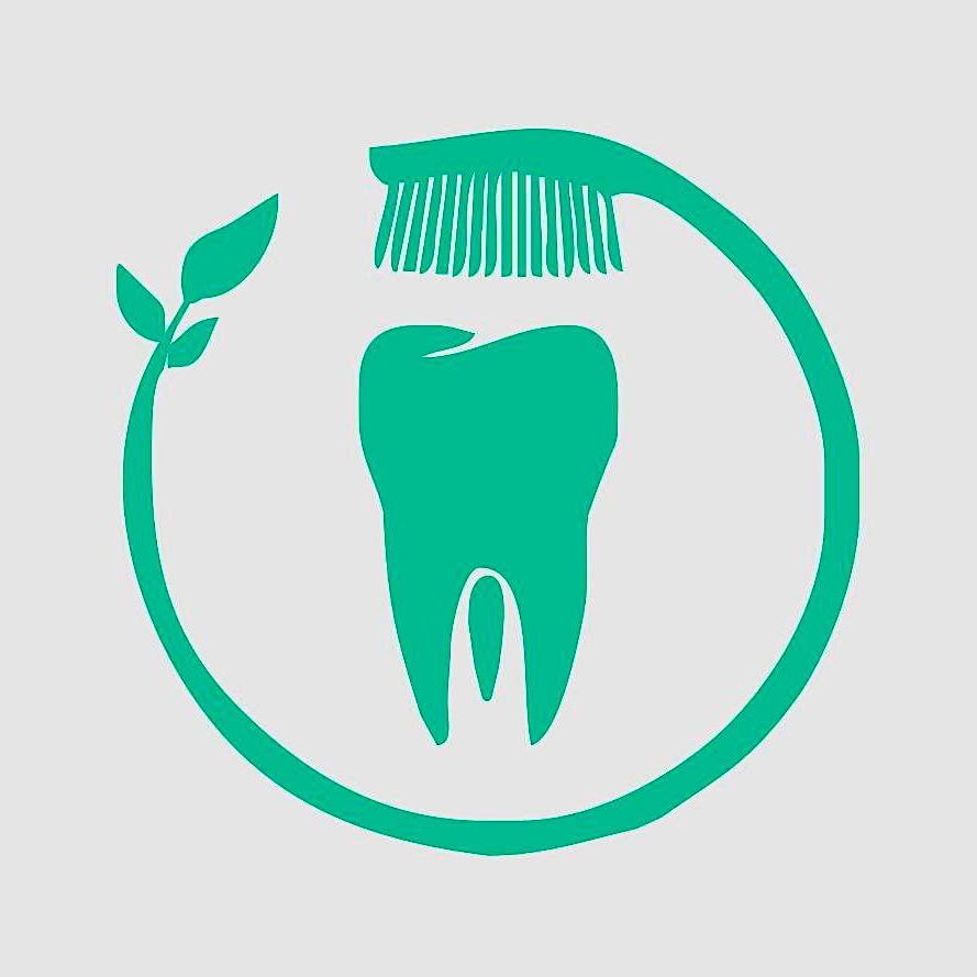 KT Dental Clinic logo — tooth and toothbrush emblem
